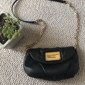 Marc Jacobs black leather crossbody bag